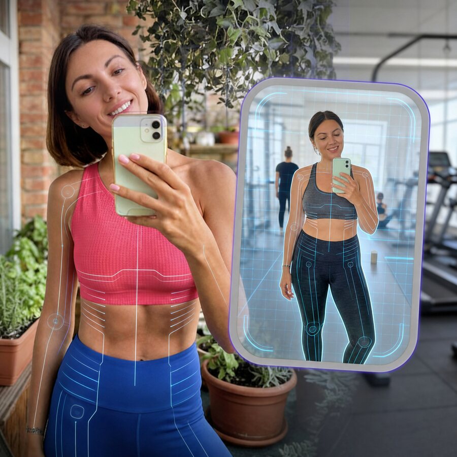 MAX Peptide AI AI body scan mapping body composition from a mirror photo