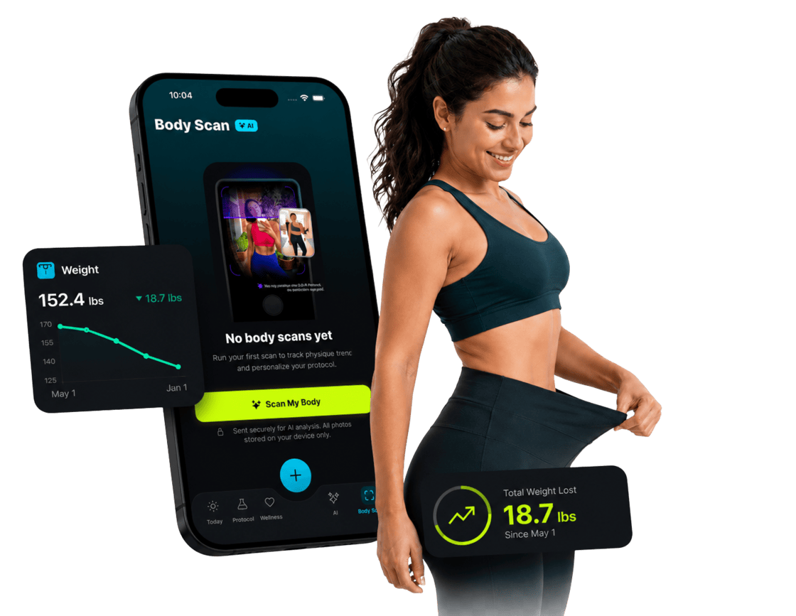 MAX Peptide AI weight loss tracking screen