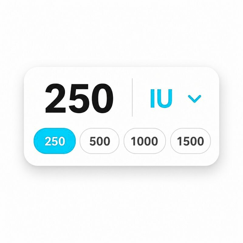 A target HCG dose set in international units
