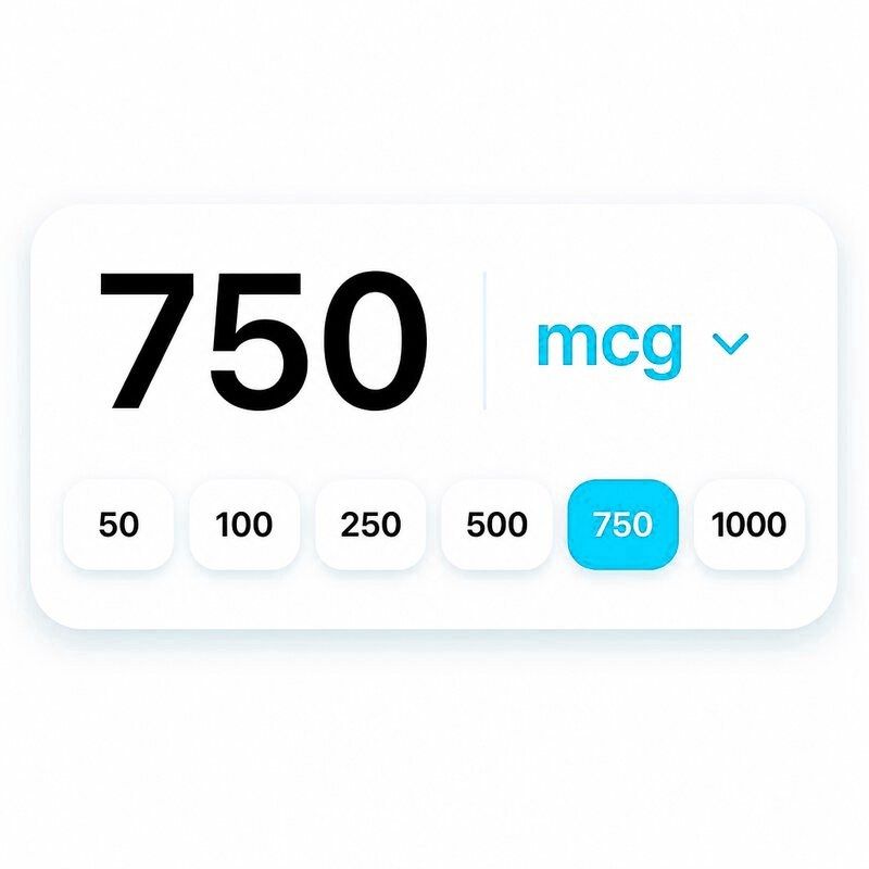 A prescribed weekly GLP-1 dose being entered